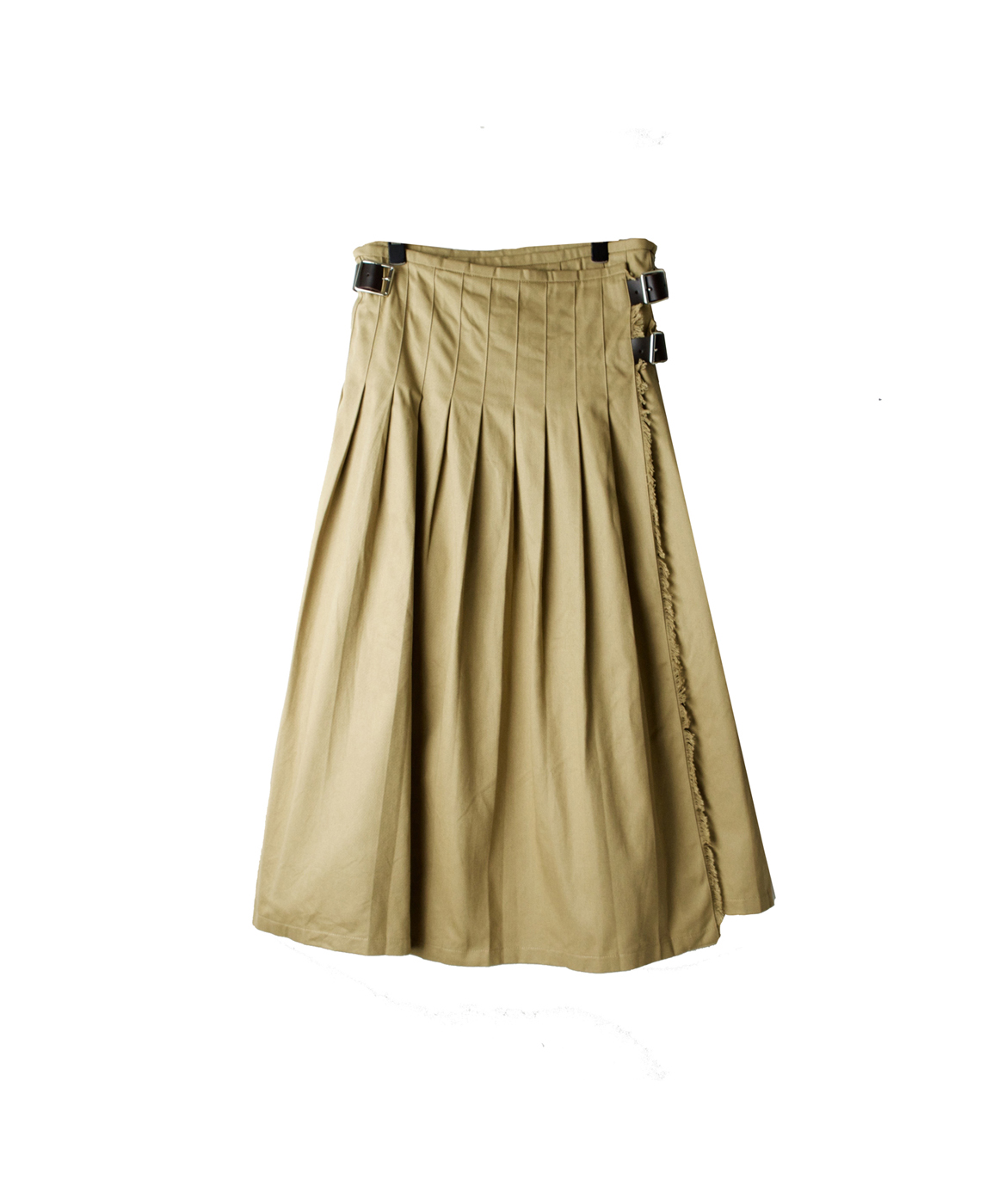 NOD1702 CHINO LOW WAIST PLEATS WRAP SKIRT