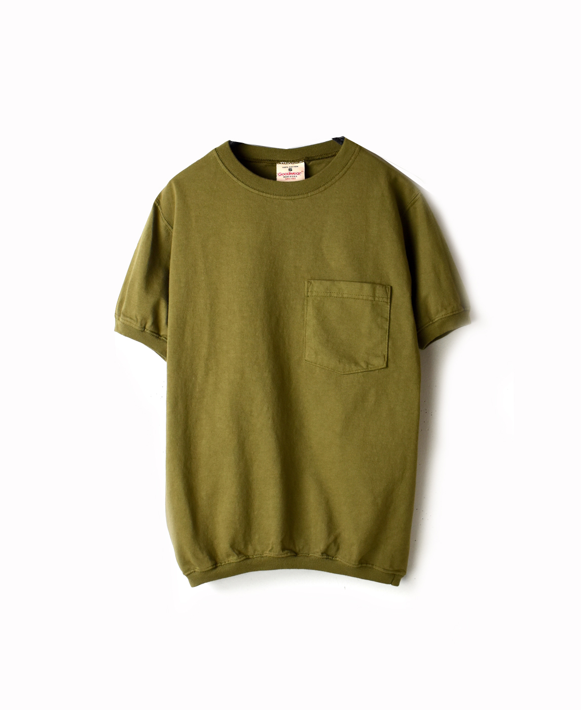 NGT9801P CREW NECK S/SL POCKET-T CUFF AND HEM RIB