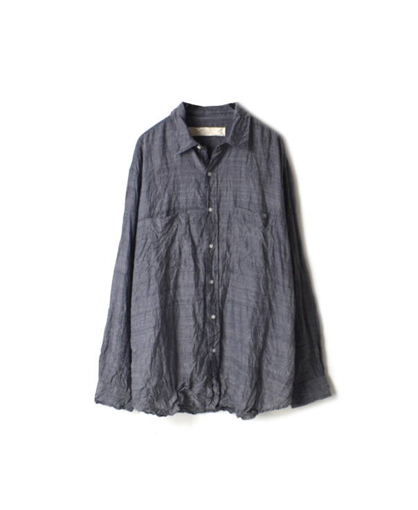 NVL1861HW HAND WOVEN COTTON REGULAR COLLAR L/SL OVERSIZED SHIRT