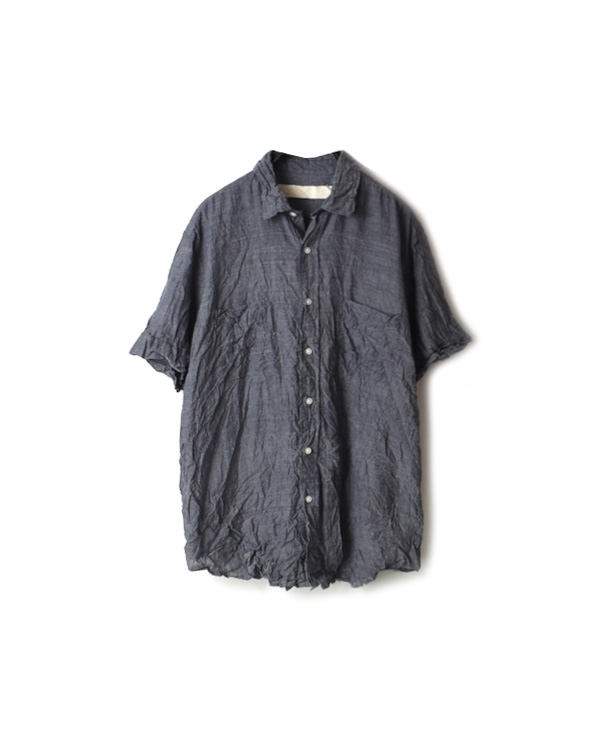 NVL1801HW HAND WOVEN COTTON REGULAR COLLAR S/SL OVERSIZED SHIRT