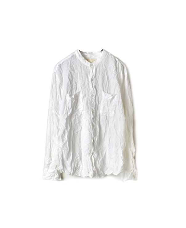 NVL1951CBW 60’S ORGANIC CAMBRIC BANDED COLLAR L/SL OVERSIZED SHIRT