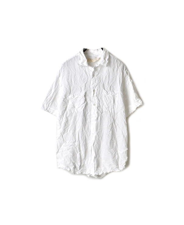 NVL1801CBW 60’S ORGANIC CAMBRIC REGULAR COLLAR S/SL OVERSIZED SHIRT