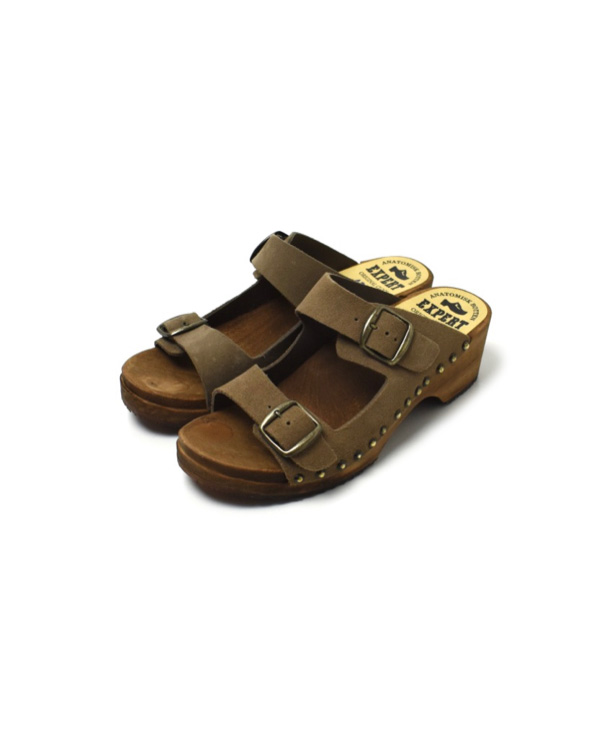 ANEP1801S DOUBLE BUCKLE SANDAL WITH STUDS