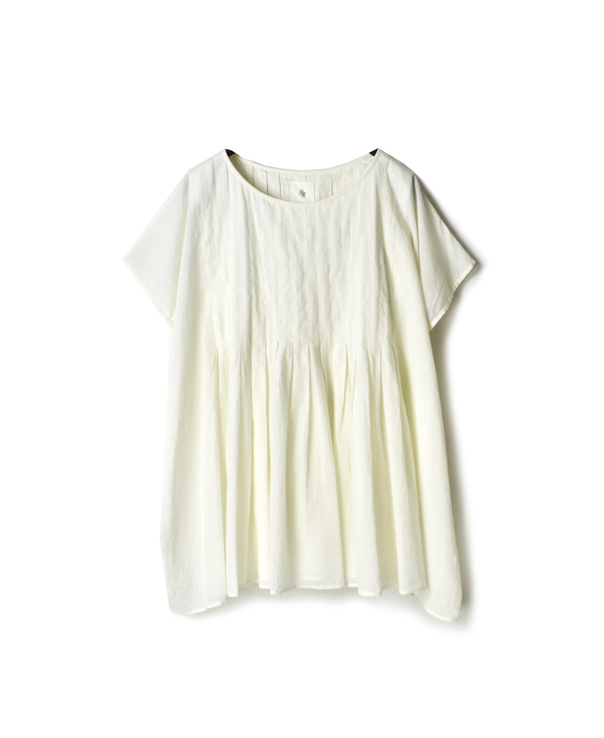 NMDS20071 80’S ORGANIC VOILE PLAIN INVERTED PLEAT FRENCH SLEEVE PULLOVER