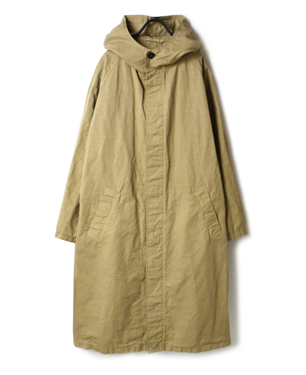 NHT1701CL COTTON LINEN HOODED COAT