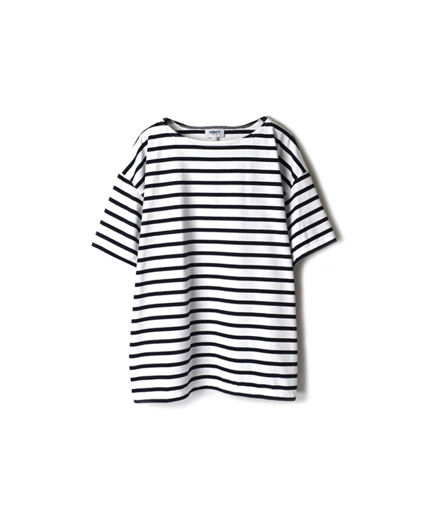 NLA2002W REGULAR STRIPE S/SL DROP SHOULDER BASQUE SHIRT