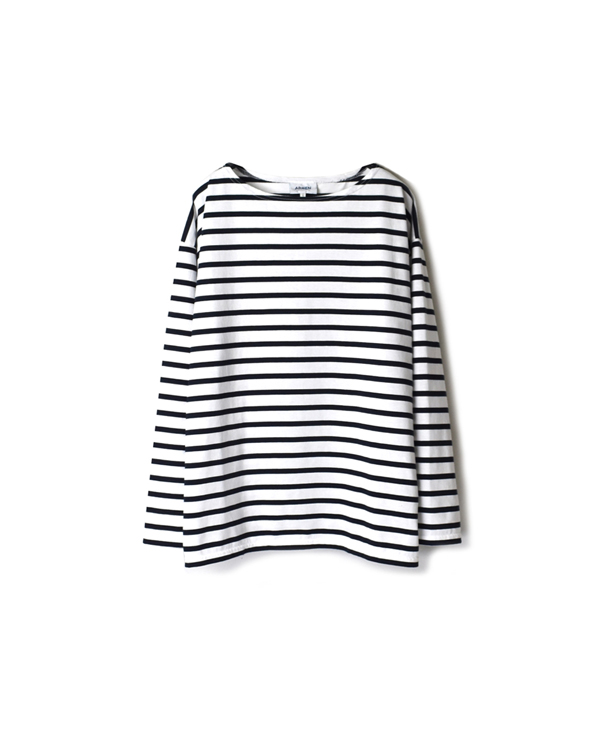 NLA2001W REGULAR STRIPE L/SL DROP SHOULDER BASQUE SHIRT