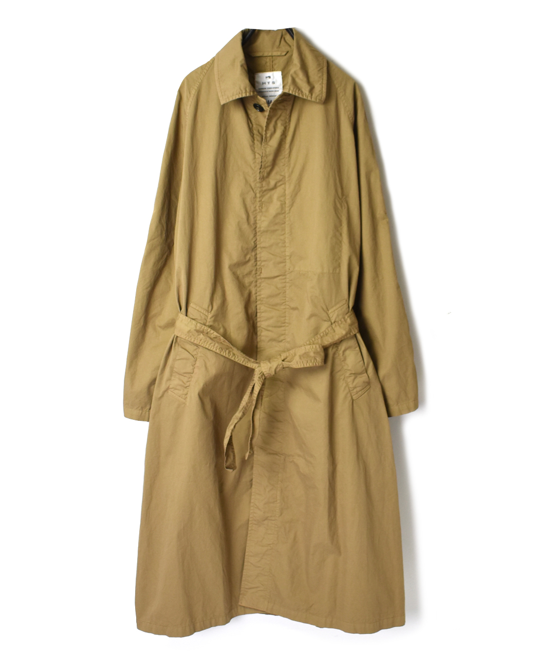 NHT2011 COTTON TWILL BALMACAAN COAT WITH BELT