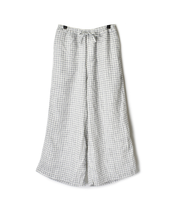 NAM1862LCT LINEN CHECK EASY PANTS