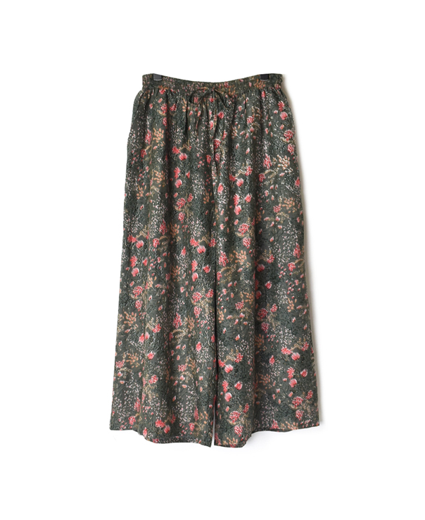 NSL20066 COTTON/SILK FLOWER PRINT EASY PANTS