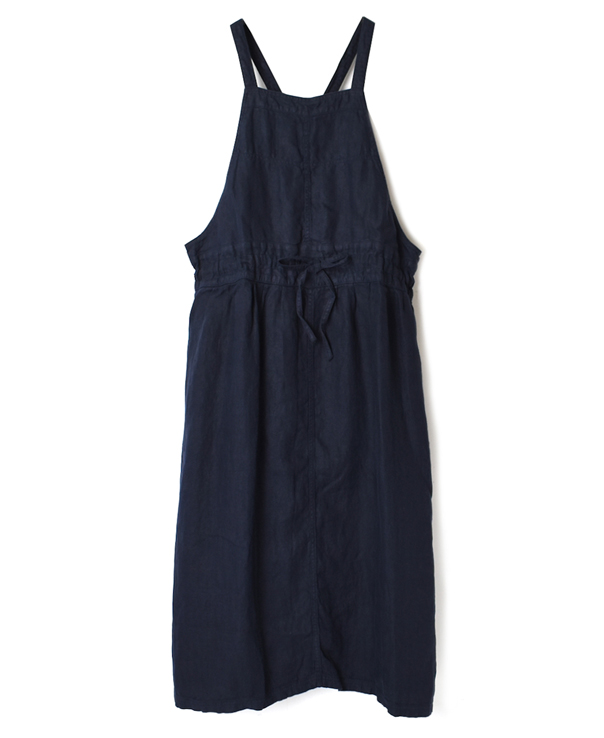 NAM1432LH LINEN HERRINGBONE APRON ONE PIECE