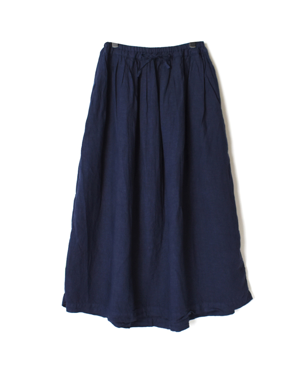 NAM1912LP LINEN PLAIN EASY GATHERED SKIRT