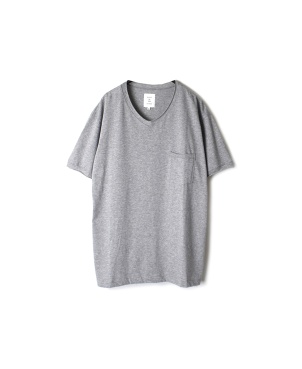 FMDSH2001 CUTOFF RIB V-NECK POCKET T-SHIRT