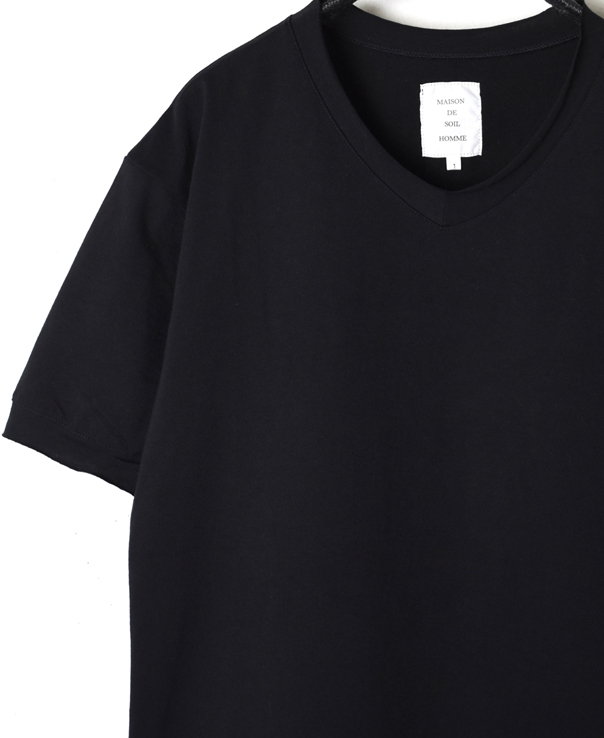 FMDSH1702 (Tシャツ) CUT OFF V-NECK T-SHIRT