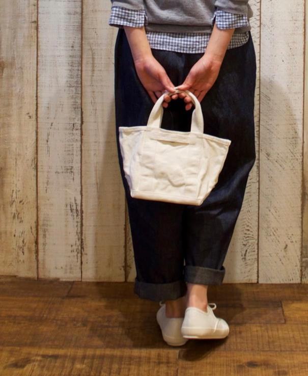 PNAM1500 (バッグ) 14oz COTTON CANVAS INSIDE DOUBLE POCKET MINI TOTE BAG