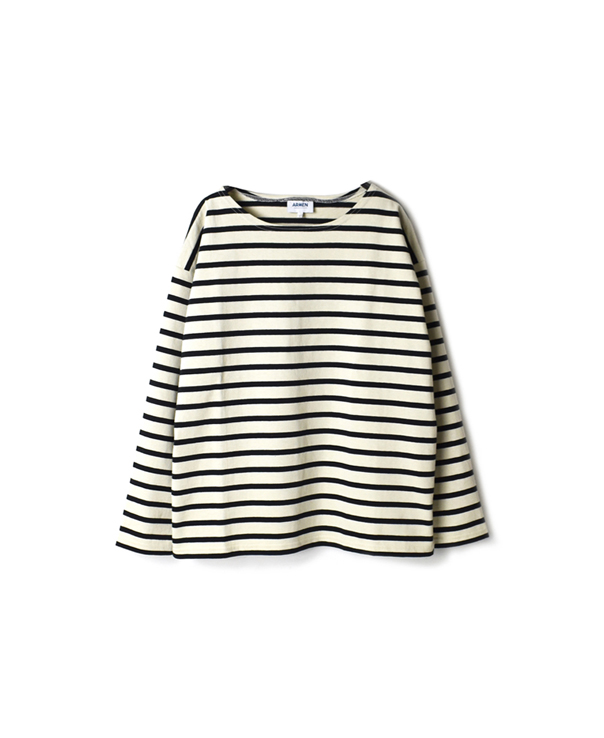 NLA1951 REGULAR STRIPE L/SL DROP SHOULDER BASQUE SHIRT