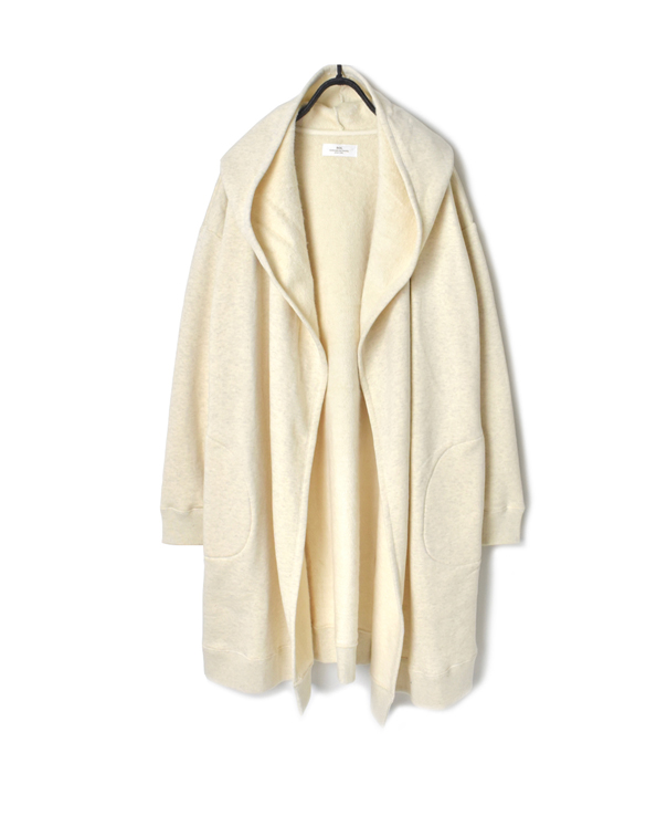 GNSL20531 PLAIN SWEAT HOODED CARDIGAN