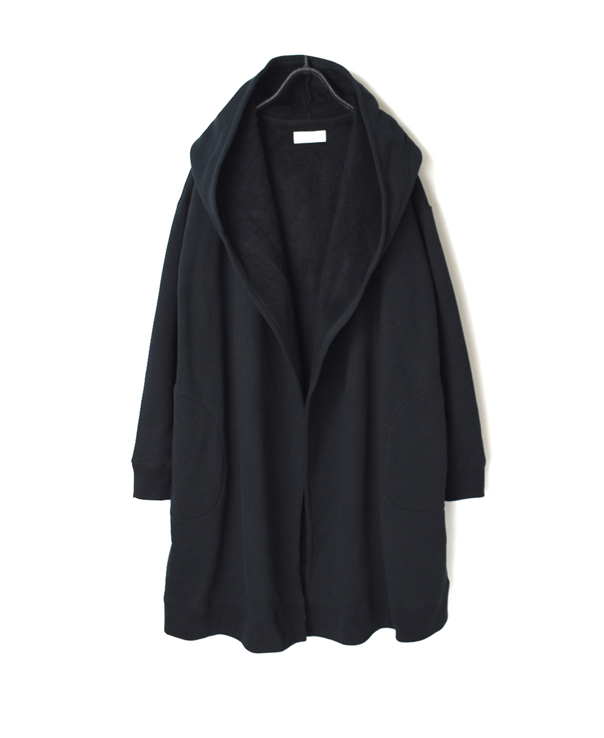 GNSL20531 PLAIN SWEAT HOODED CARDIGAN