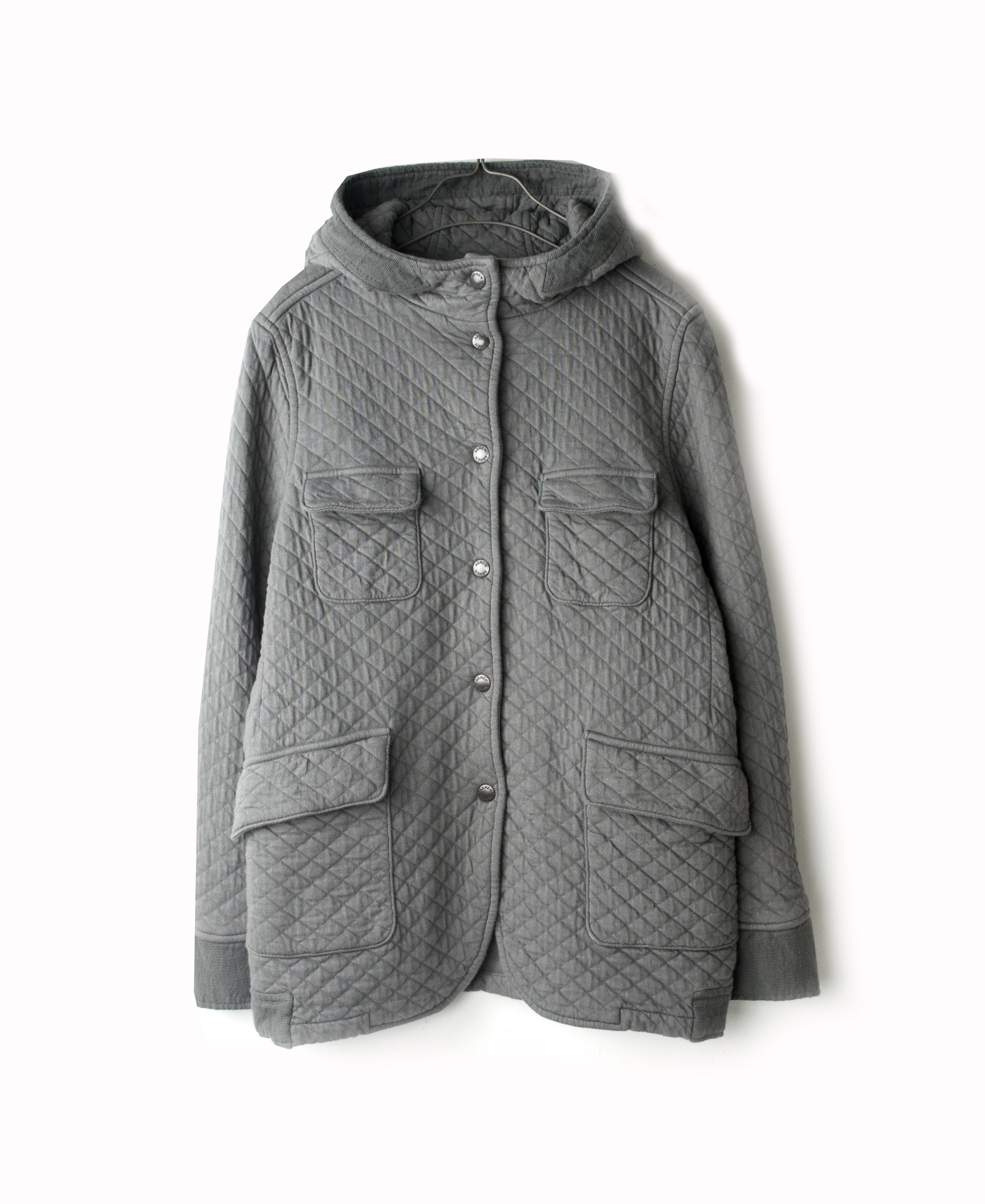 NAM0753 COTTON QUILT HOODED 4POCKET JACKET