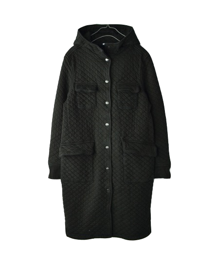 NAM0754 COTTON QUILT L’S HOODED 4POCKET COAT