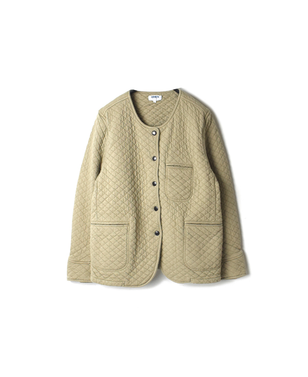 NAM1407 COTTON QUILT NO COLLAR JACKET