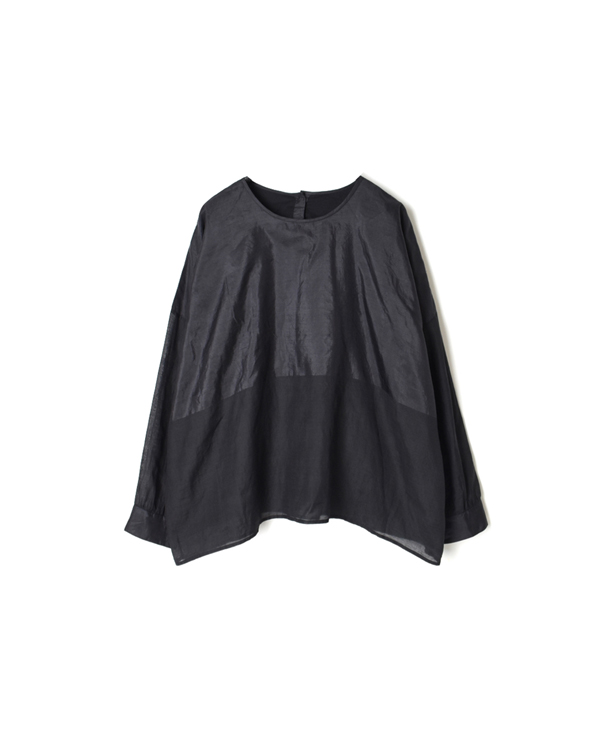 NMDS20551 HAND WOVEN COTTON SILK × SILK DROP SHOULDER SMOCK