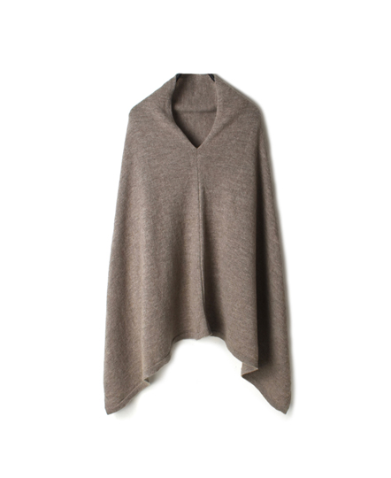 CNMDS1771P MERINO WOOL/CASHMERE PLAIN PONCHO