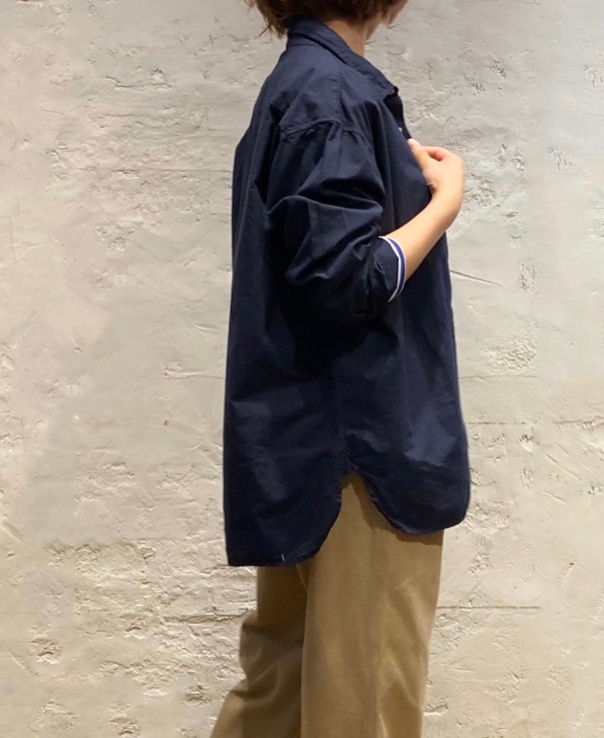 INAM1901PD (シャツ) 40'S POPLIN OVER DYED UTILITY REGULAR COLLAR SHIRT