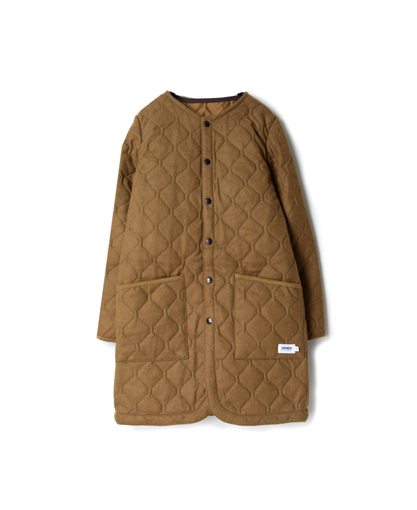 NAM1651WJ WOOL×POLYESTER HEAT QUILT NO COLLAR COAT