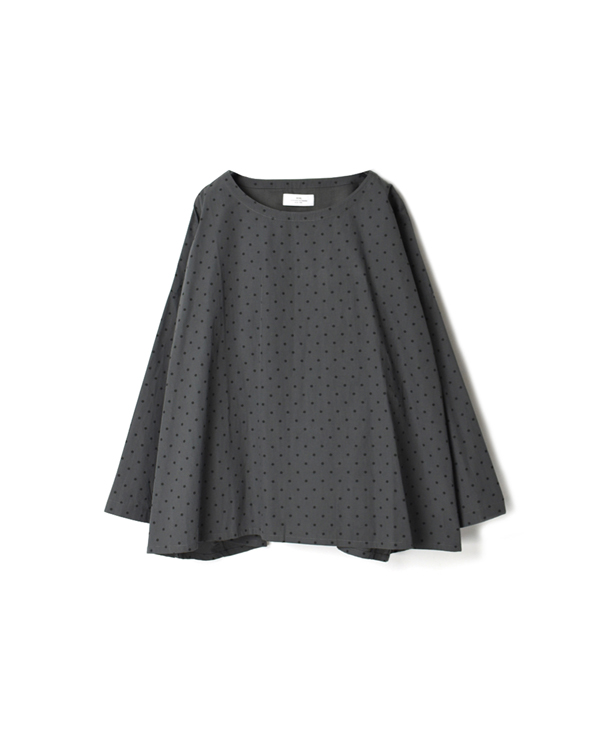 NSL20531 40’S POPLIN DOT PRINT BACK SIDE GATHER SMOCK