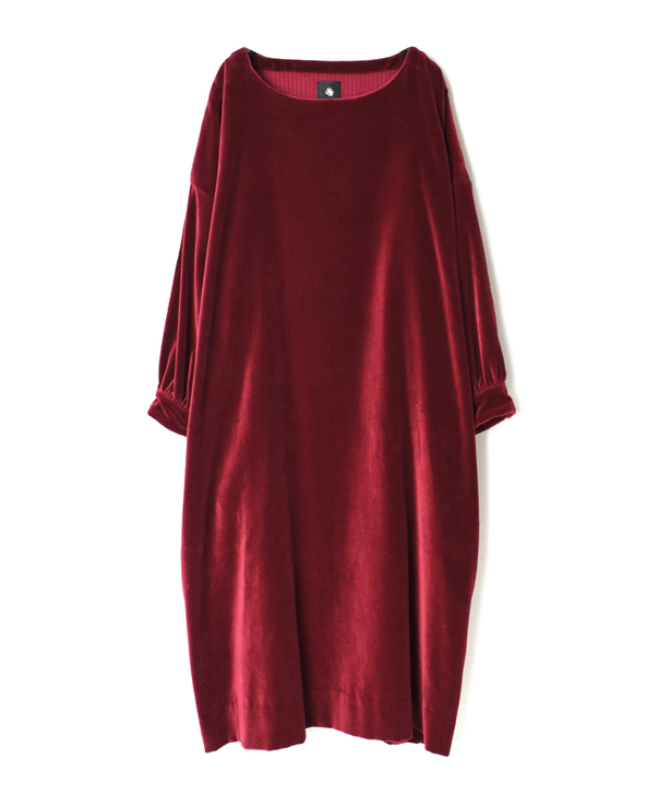 INMDS20754 COTTON VELOUR DROP SHOULDER DRESS