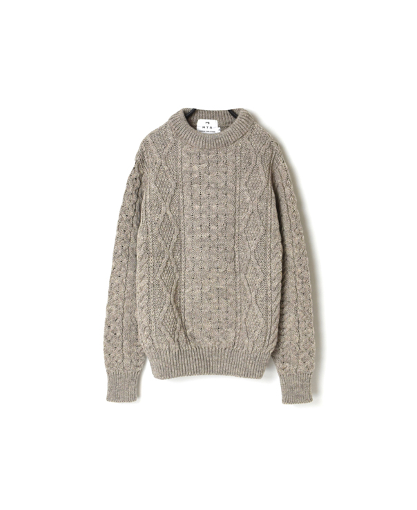 CHT2051 ARAN CREW PULLOVER