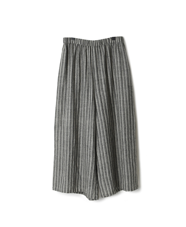 NMDS20575 BOILED WOOL HERRINGBONE STRIPE EASY PANTS