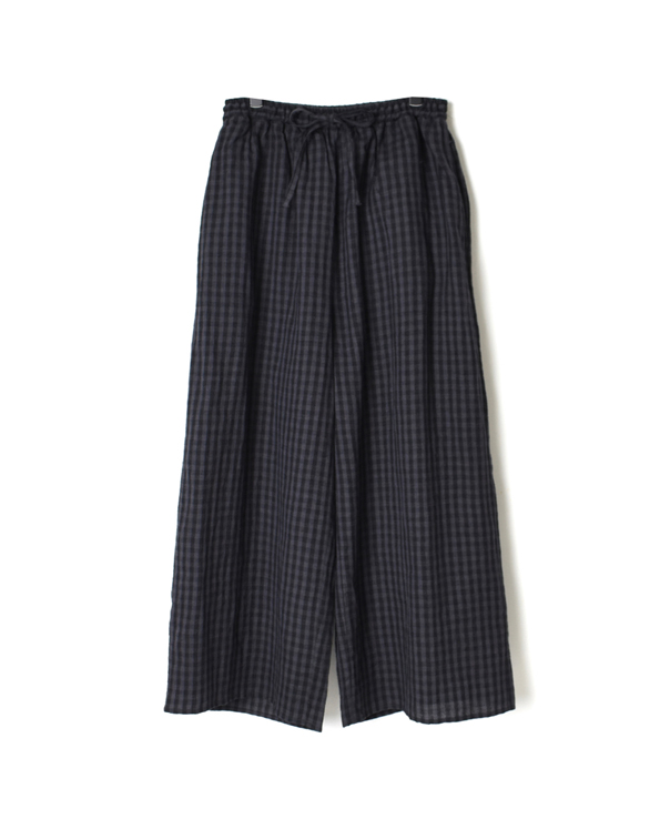 INSL20615 WOOL LINEN CHECK EASY PANTS