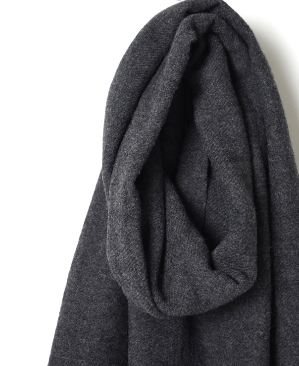 NSL17601 (ストール) MELANGE BOILED WOOL PLAIN STOLE