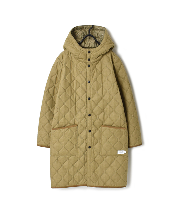 NAM1753WJ WOOL HEAT QUILT REVERSIBLE HOODED COAT