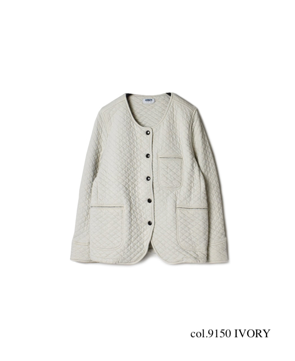 NAM1407 COTTON QUILT NO COLLAR JACKET