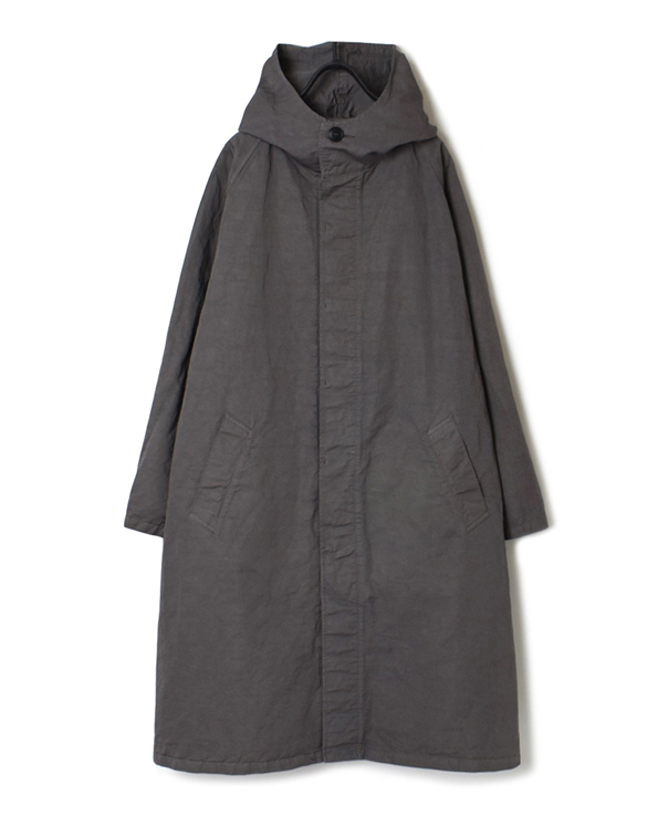 NHT1701CL COTTON LINEN HOODED COAT