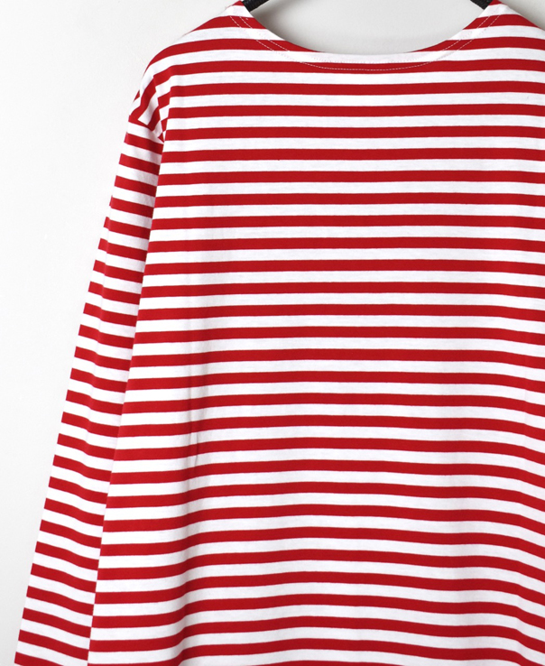 NBL1701N NARROW  STRIPE L/SL BASQUE SHIRT