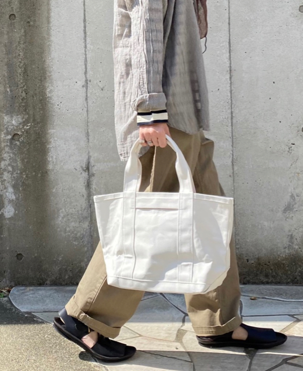 PNAM1471 (バッグ) 14oz COTTON CANVAS 2WAY INSIDE DOUBLE POCKET SMALL TOTE BAG