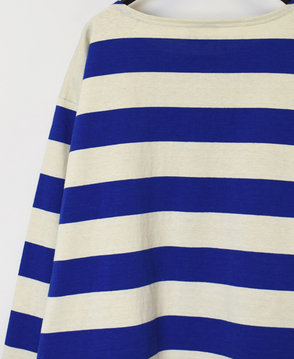 NLA1961 (カットソー) WIDE STRIPE L/SL DROP SHOULDER BASQUE SHIRT