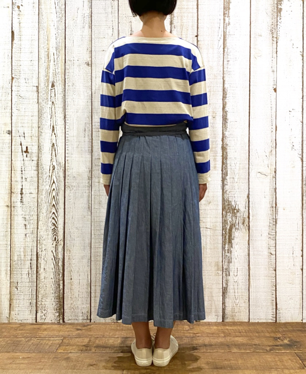 NLA1961 (カットソー) WIDE STRIPE L/SL DROP SHOULDER BASQUE SHIRT