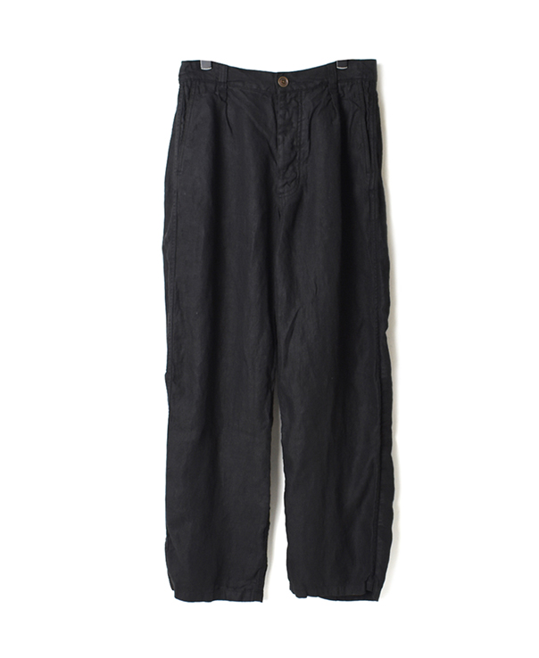 NAM1203LH LINEN HERRINGBONE ONE-TUCK PANTS