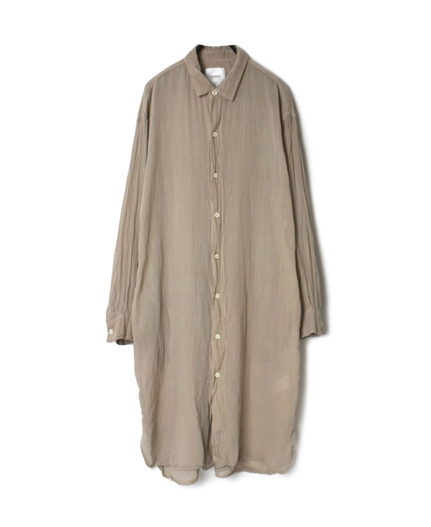 INAM2001GD GAUZE DYE UTILITY REGULAR COLLAR LONG SHIRTS