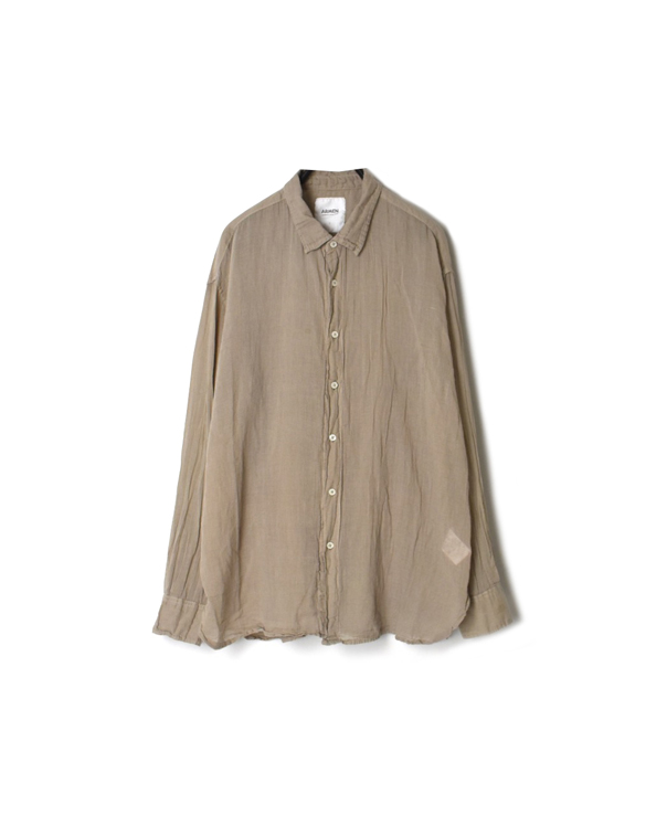 INAM1901GD SINGLE GAUZE OVERDYED UTILITY REGULAR COLLAR SHIRTS