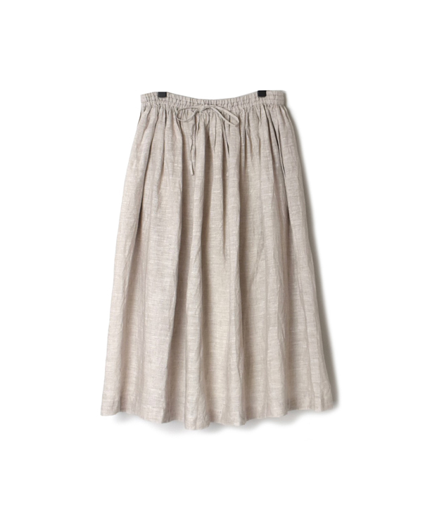 NSL21015 60’S LINEN CHAMBRAY GATHERED SKIRT