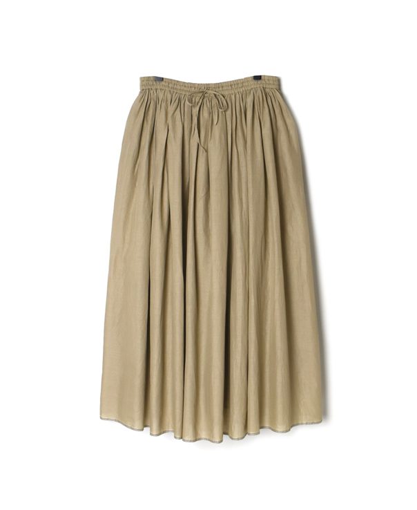 NSL21005 SUPER FINE VOILE PLAIN GATHERED SKIRT