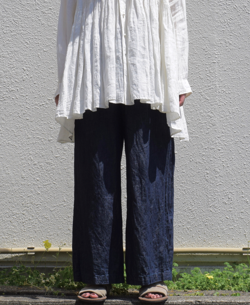 GNMDS2102CL (パンツ) WASHED COTTON LINEN EASY WIDE PANTS│