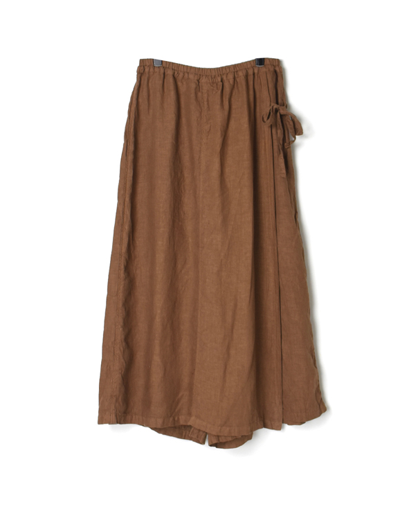 NAM1731LP LINEN PLAIN(OVER DYE) WRAP CULOTTES