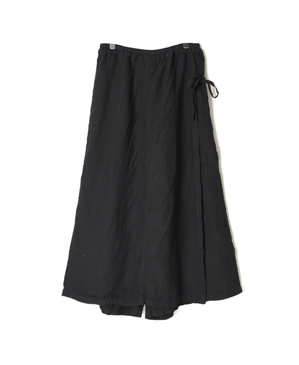 NAM1731LP LINEN PLAIN(OVER DYE) WRAP CULOTTES